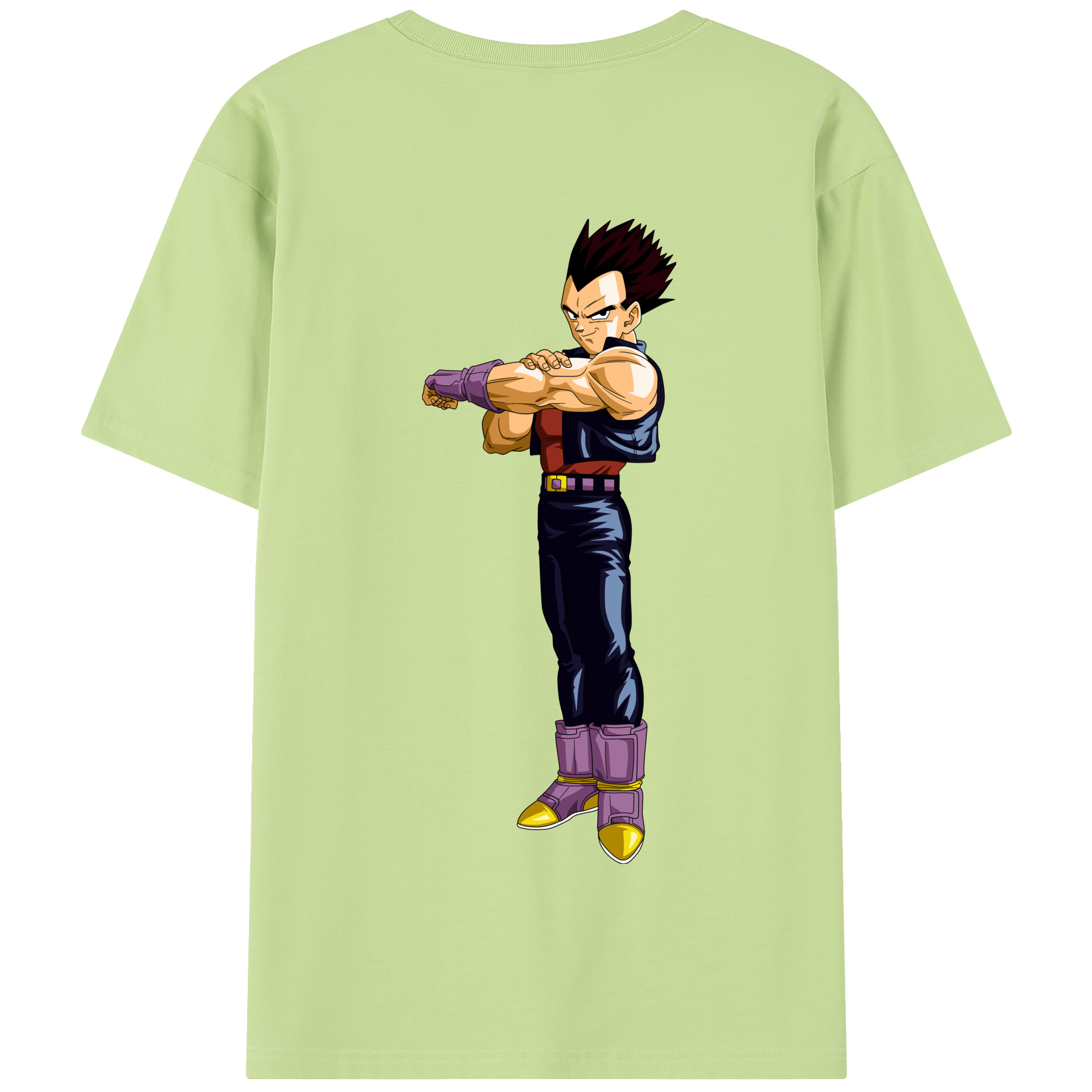 （画像用） ドラゴンボール ベジータ四世（Bejīta Yonsei）DRAGON BALL Vegeta IV 綿100％半袖Tシャツ（背面プリント）